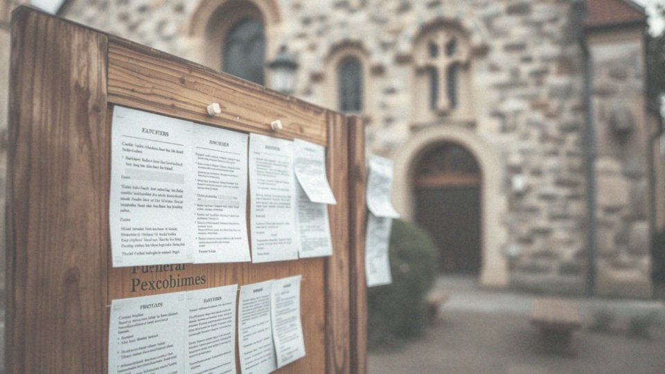 Co to są ogłoszenia parafialne i jak mogą pomóc w znalezieniu daty pogrzebu?